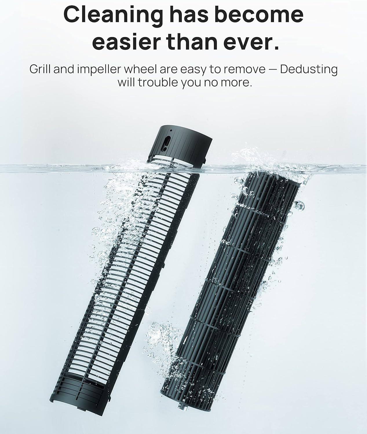 Tower Fan for Bedroom, Smart Oscillating Quiet Floor Fans, Standing Bladeless Fan with Remote and Wifi Voice Control, 4 Modes, 4 Speeds, 8H Timer, 28Db, Works with Alexa/Google