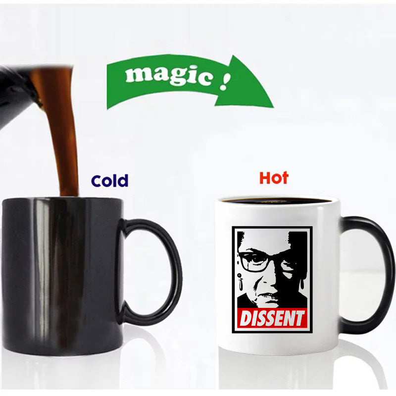 Color-changing Mark Ceramic Coffee White Water Cup