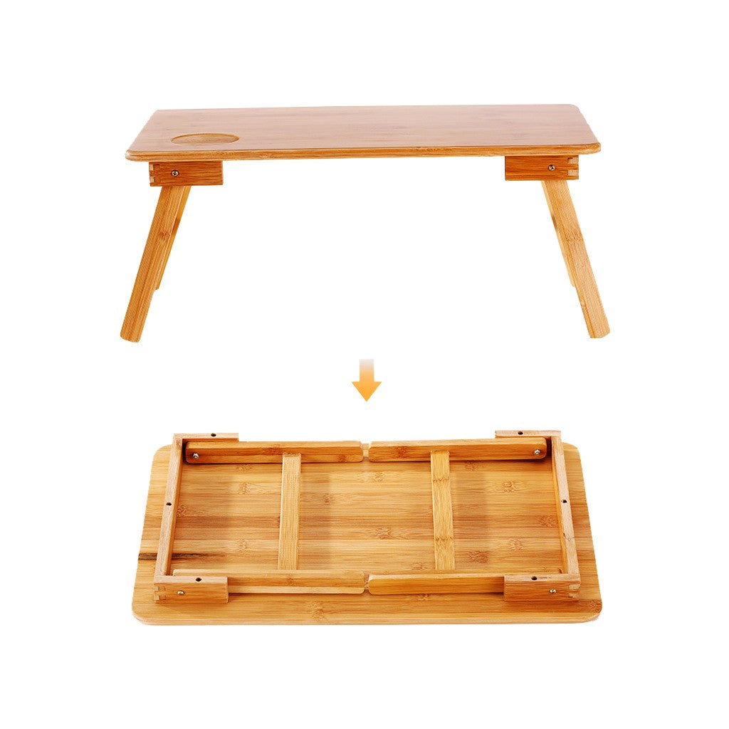 Bamboo Laptop Tray Desk Foldable Lap Table Bed Tray Home Lazy Breakfast Table