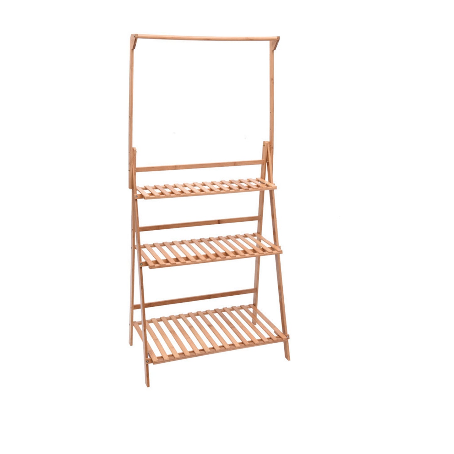 Bamboo Hanging Plant Stand Planter Shelves Flower Pot Organizer Storage Rack