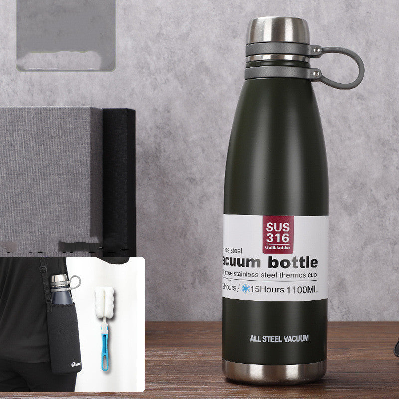 Stainless Steel Vacuum Sports Bottle Outdoor Large-capacity Cup
