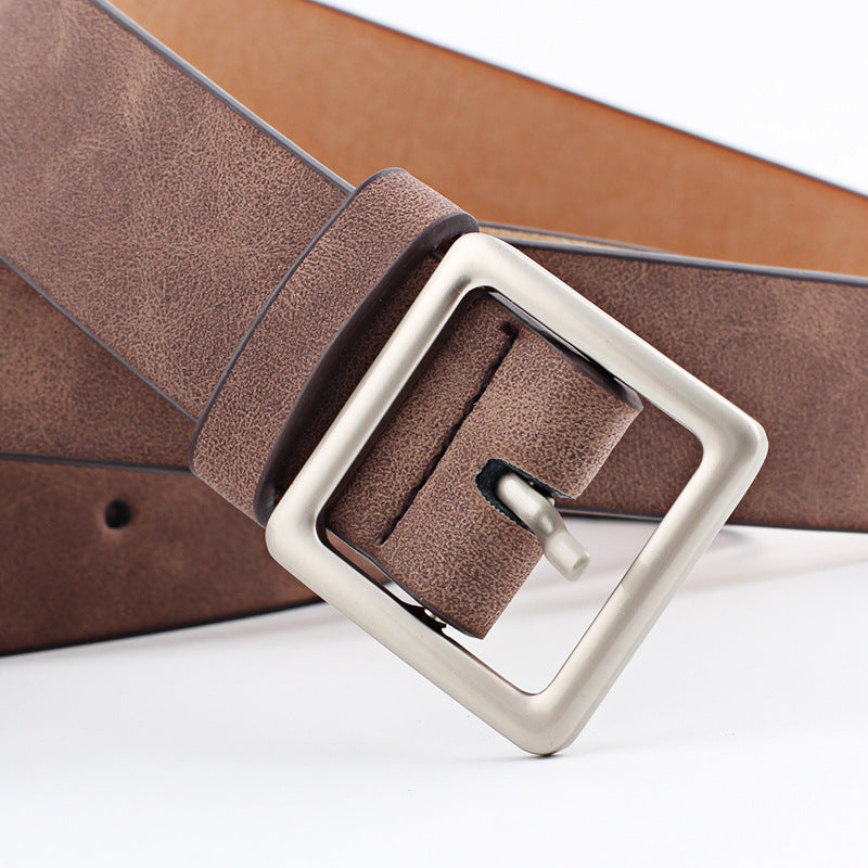 All-match Square Buckle Pu Fashion Trend Belt