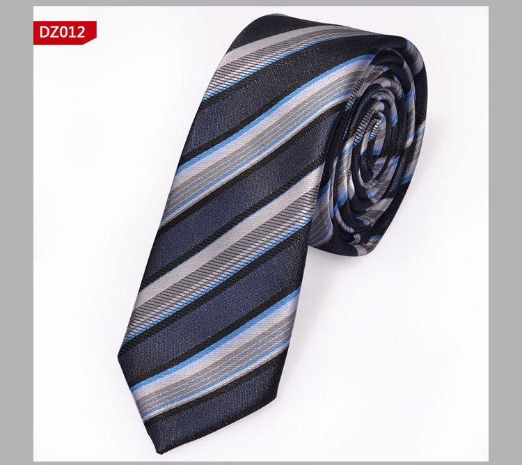 British Style Polyester Yarn Dyed Male 5cm Narrow Tie