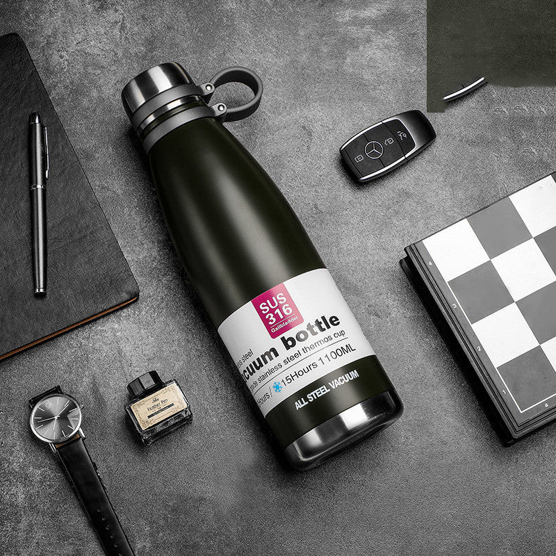 Stainless Steel Vacuum Sports Bottle Outdoor Large-capacity Cup