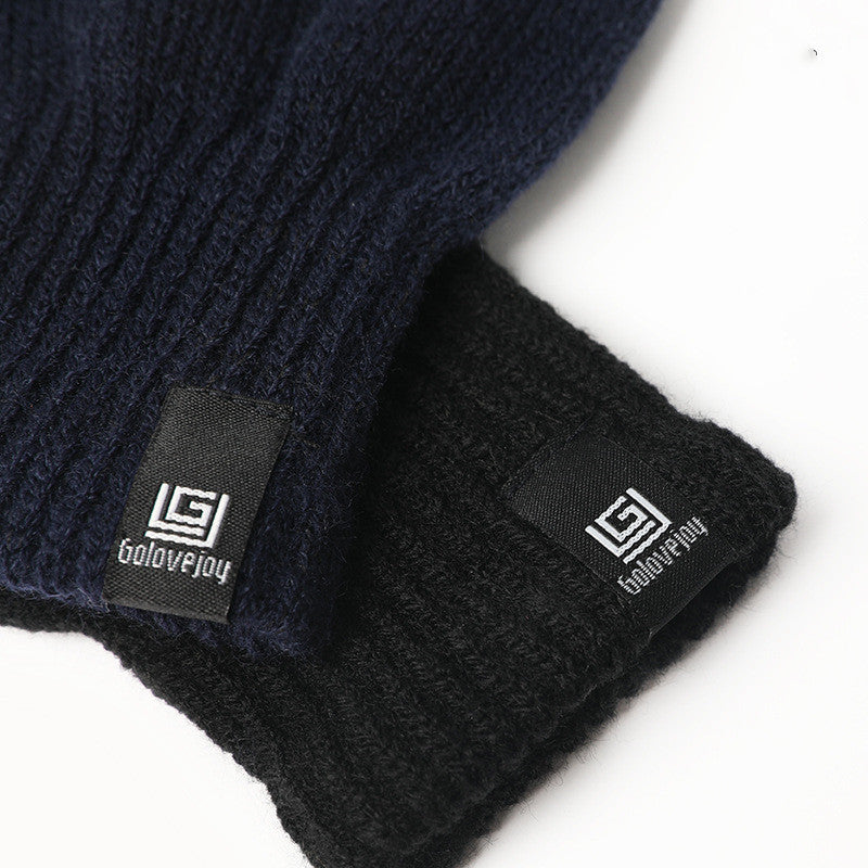 Outdoor cycling skiing warmth and velvet touch-screen finger fishing gloves