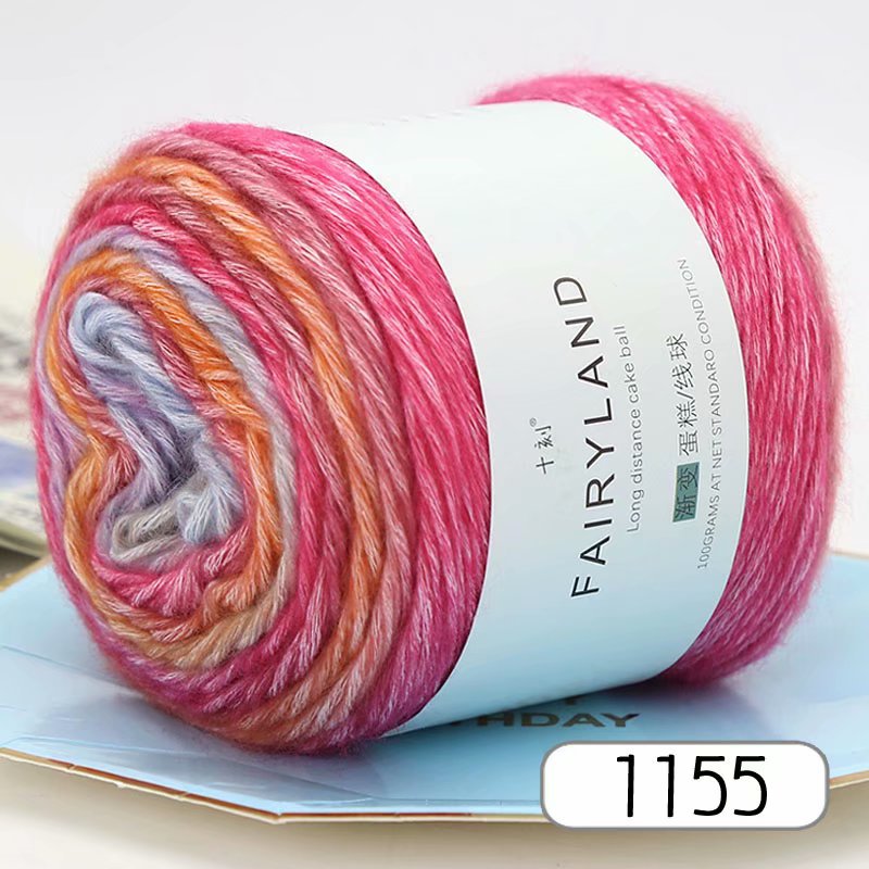 Gradient Cotton Thread Rainbow Hand Woven