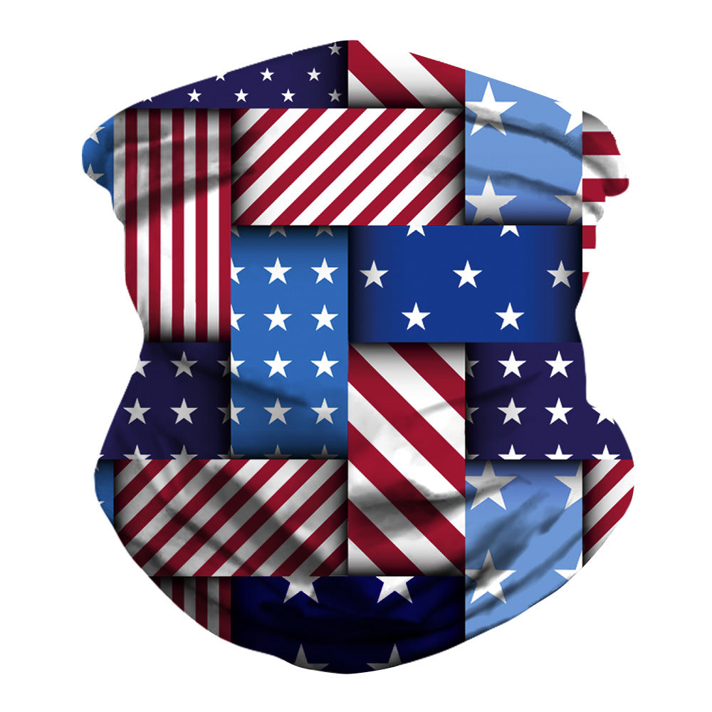 American flag digital printing multifunctional mask