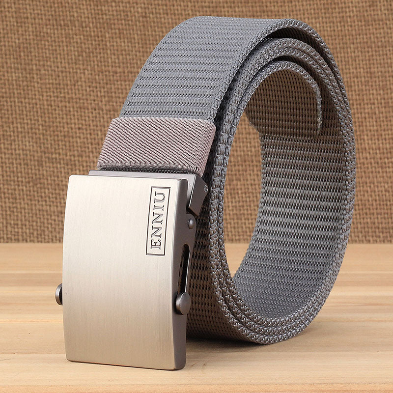 Men's Casual Smooth Buckle Canvas Belt