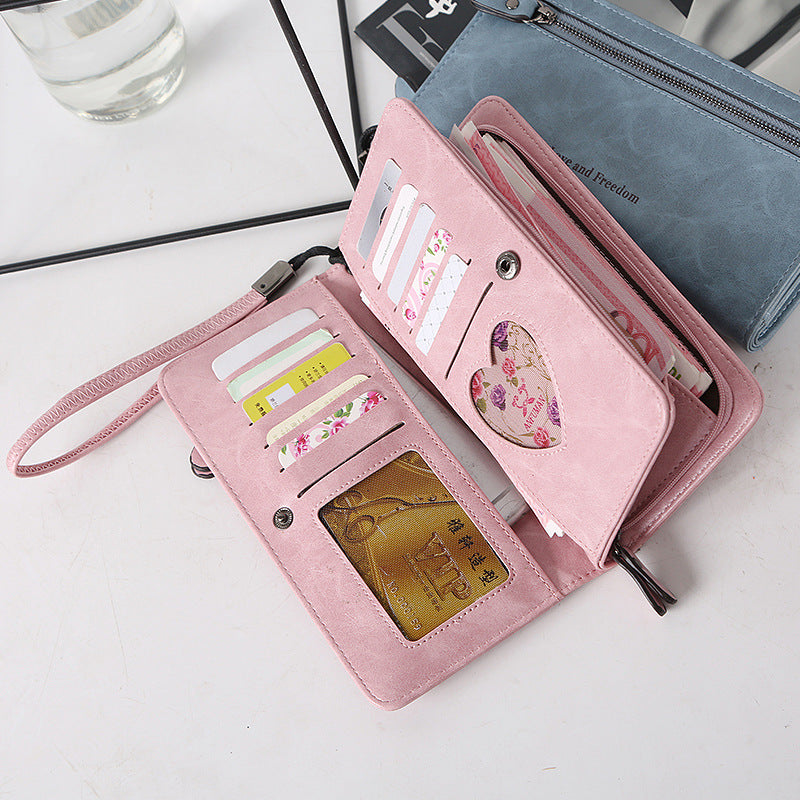 PU leather letter women Purse Long wallet