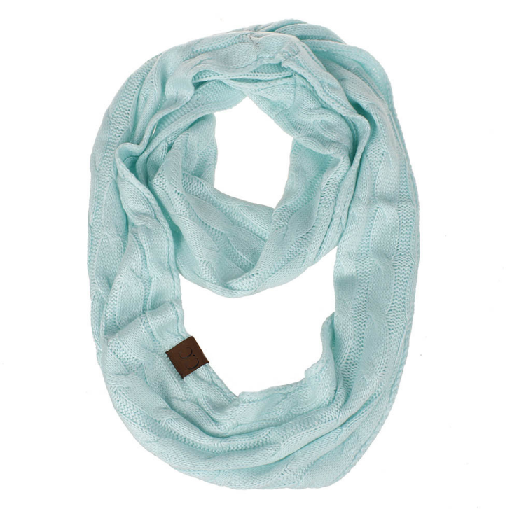 Cable Knit Infinity Scarf
