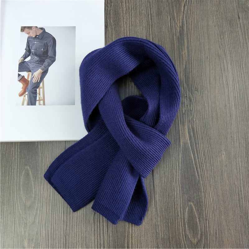 Knitted rabbit fur collar