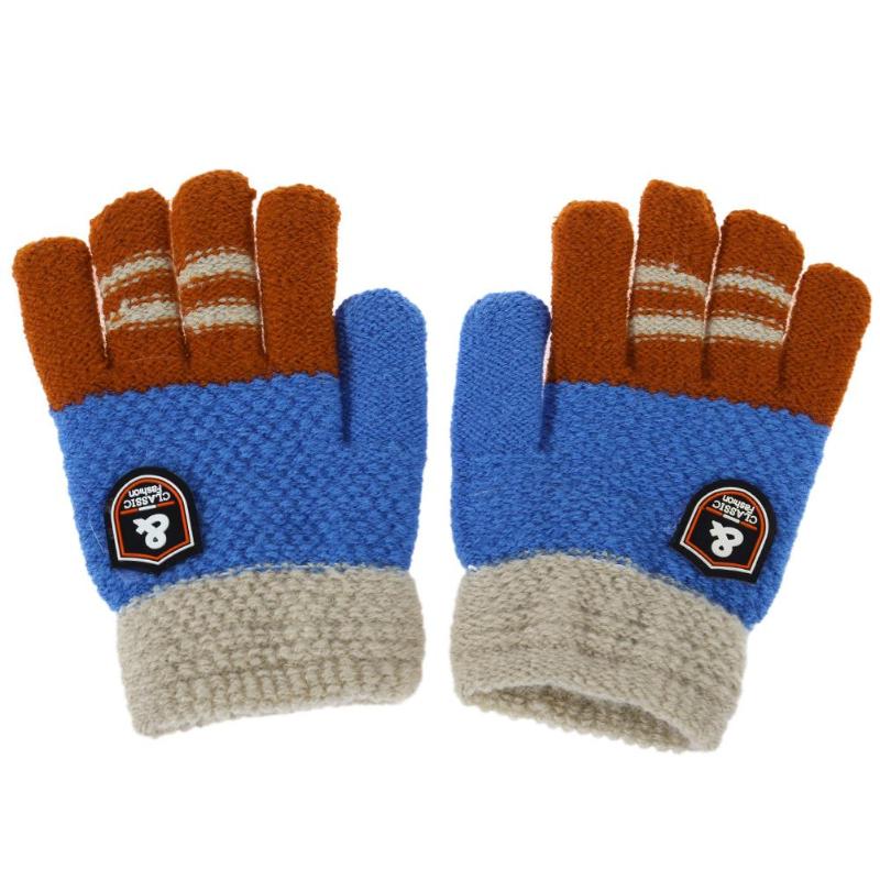 Winter Kids Warm Baby Boys Cartoon Gloves
