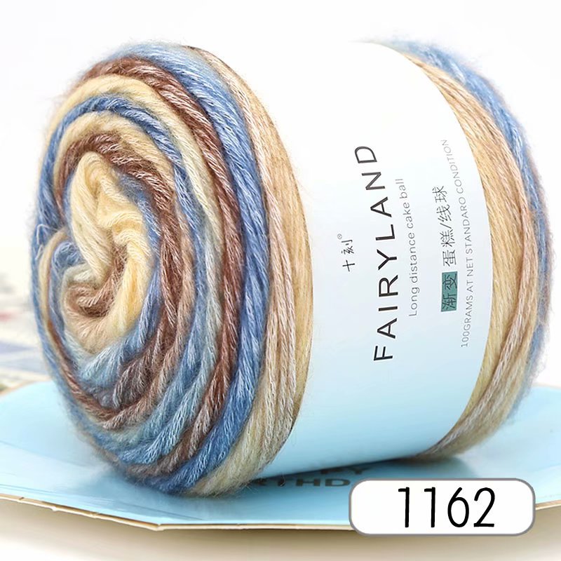 Gradient Cotton Thread Rainbow Hand Woven