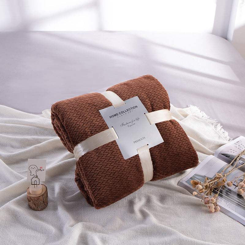 Flannel Thick Wheat Ear Blanket