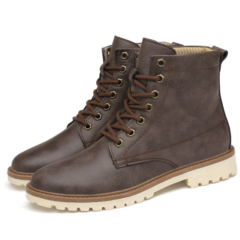 Men's leather boots British Martin boots