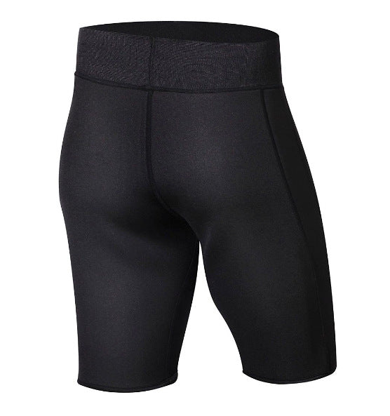 Five Pants Wicking Slimming Shaping Pants Sweating Fat Burning Slim Yoga Shorts SCR High Elastic Sponge Soft