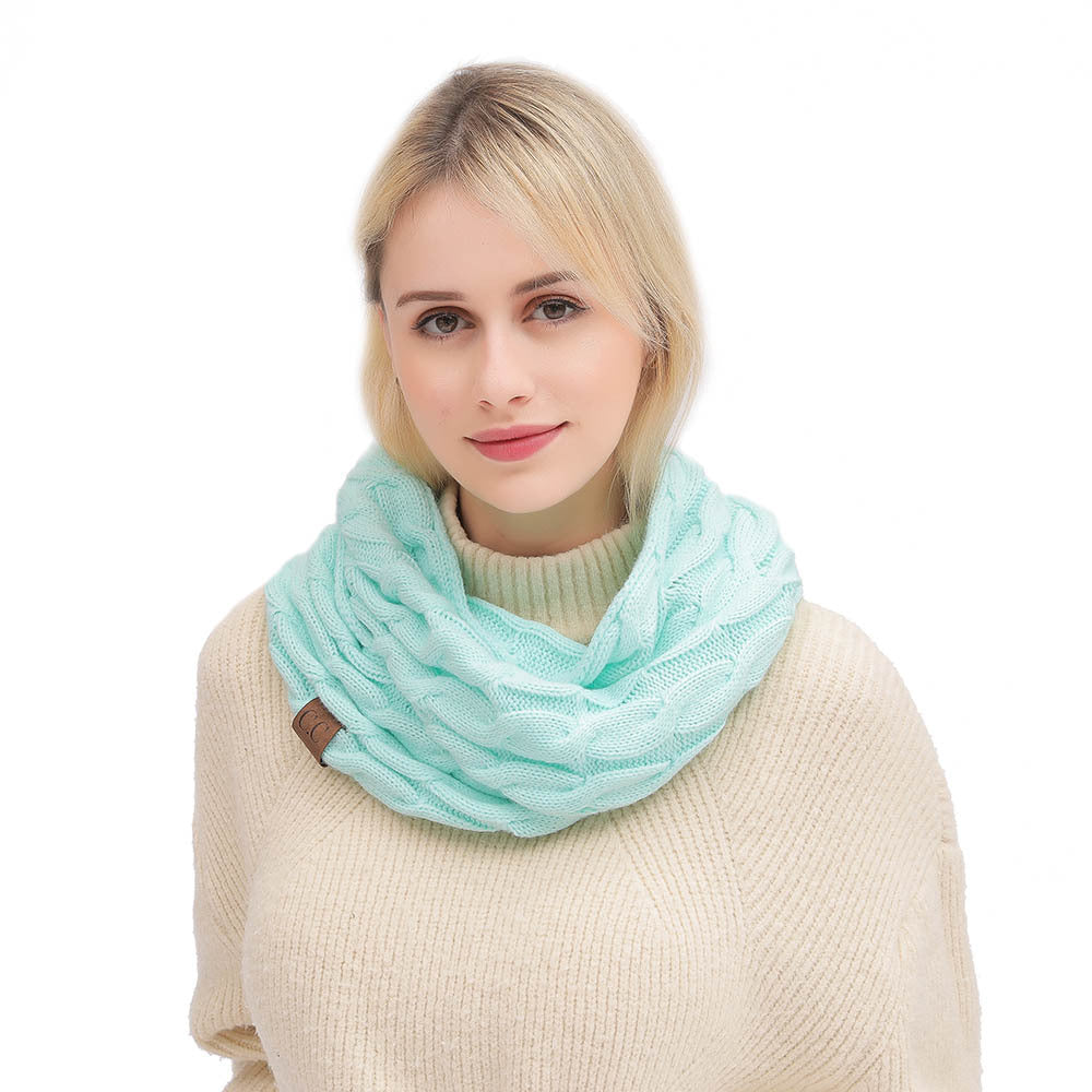 Cable Knit Infinity Scarf