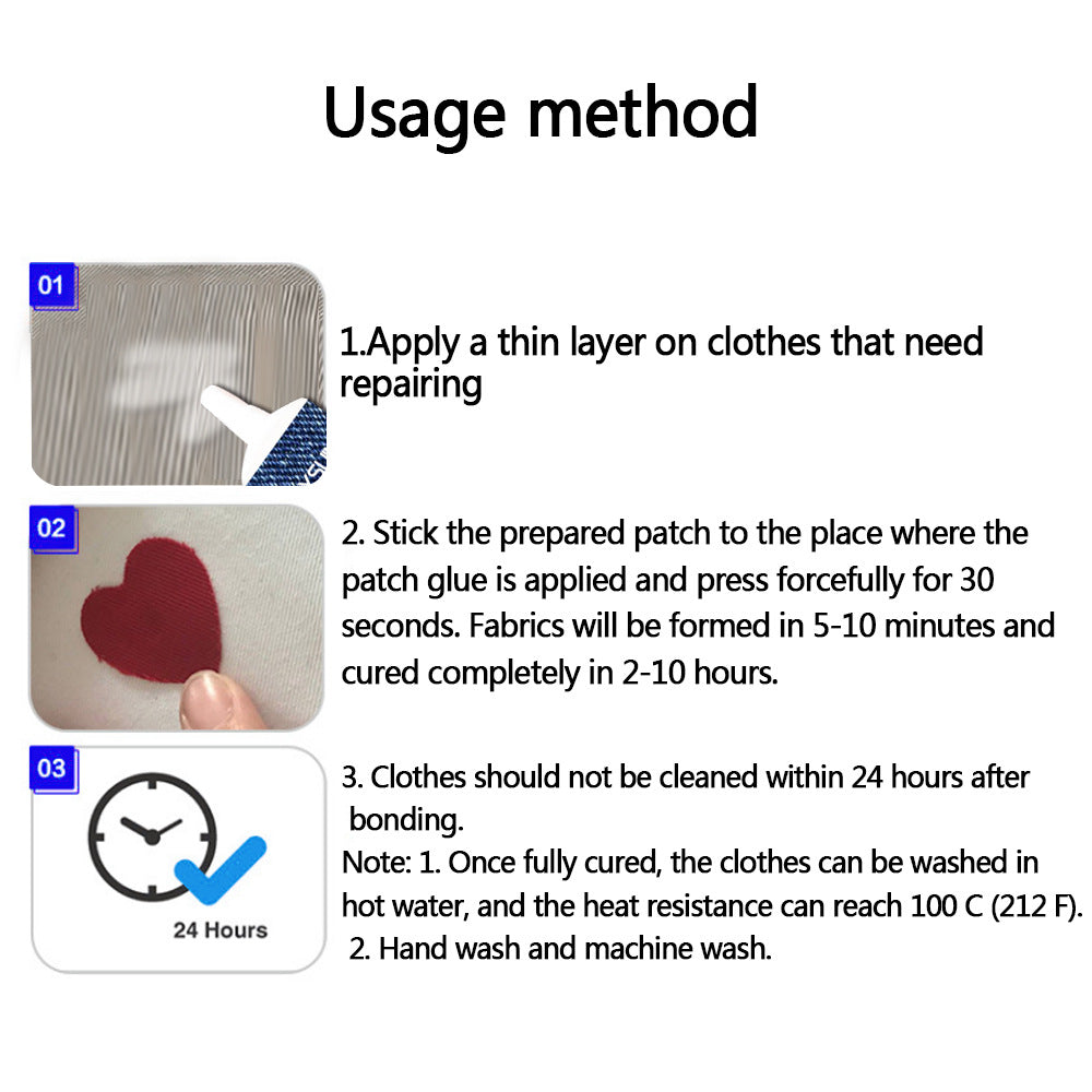 Clothing sewing glue