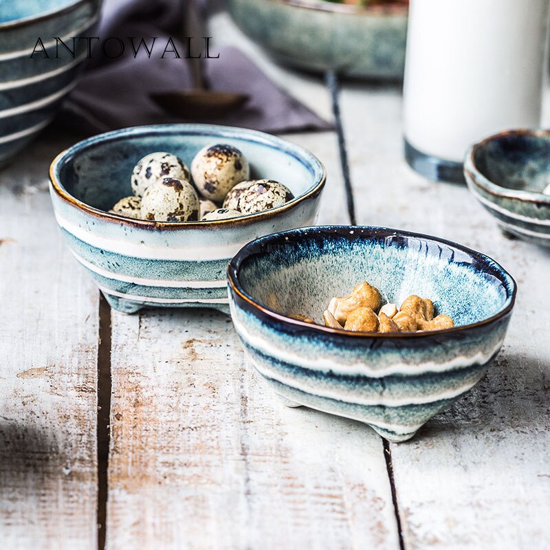 Japanese ceramic triangle plate bowl