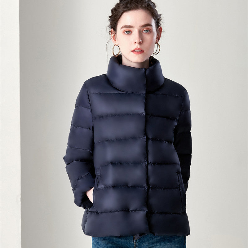 Women's short down jacket thin