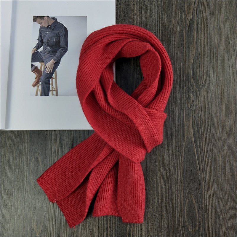 Knitted rabbit fur collar