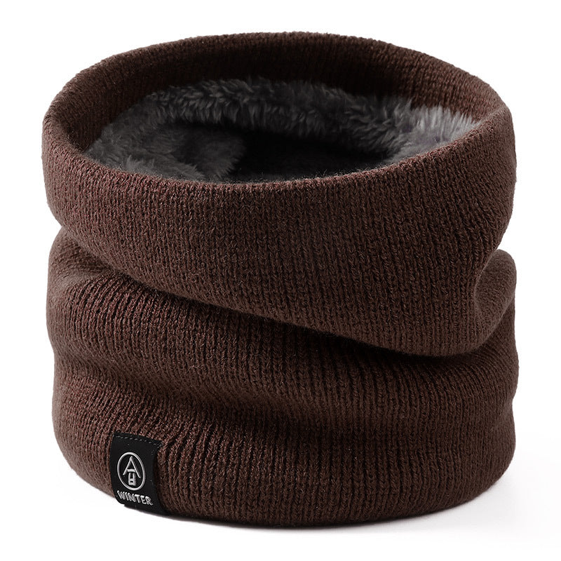 Knitted Wool Scarf Plain Weave Men's And Women's Warm Jacket Scarf