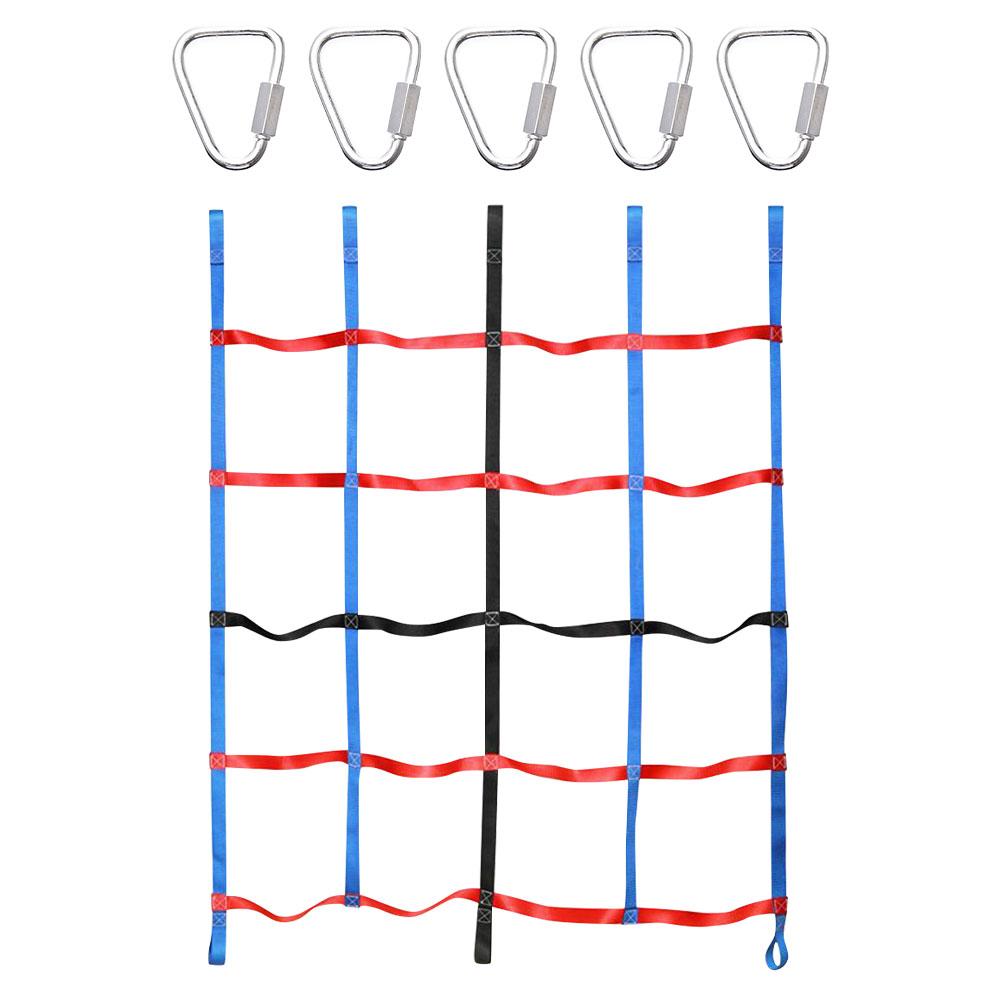 High-strength polyester webbing climbing net