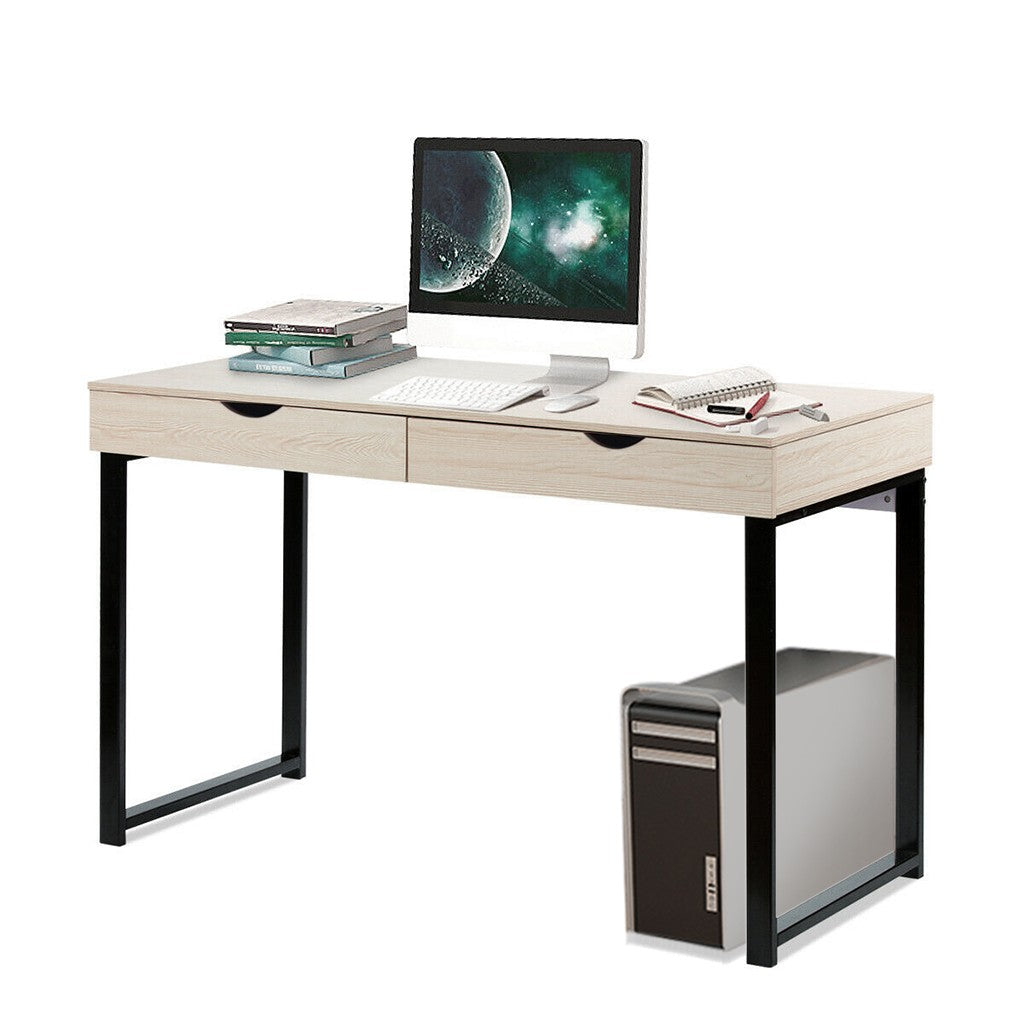 Computer Table Laptop Office Desk Study Table Workstation With 2 Drawers
