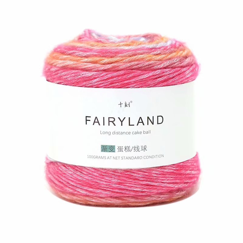 Gradient Cotton Thread Rainbow Hand Woven