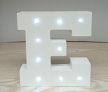White light 15cm wooden English LED letter light