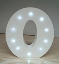 White light 15cm wooden English LED letter light