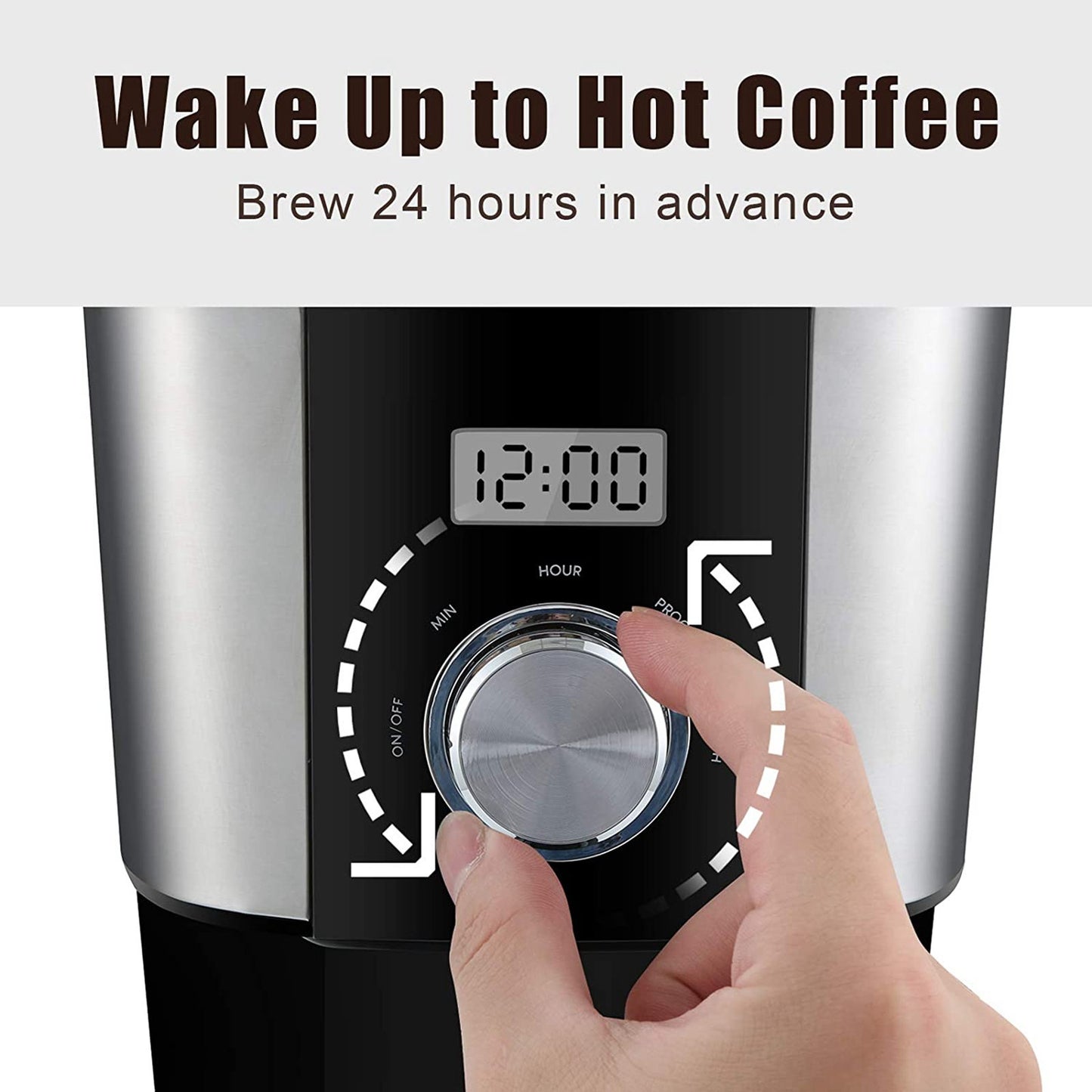 12Cup Stainless Steel Programmable Coffee Machines W Timer And Strength Control