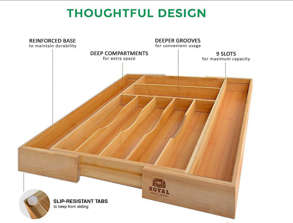 Drawer partition with groove
