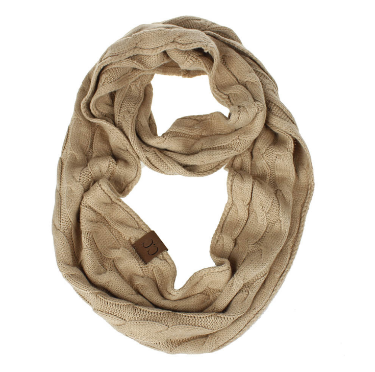 Cable Knit Infinity Scarf