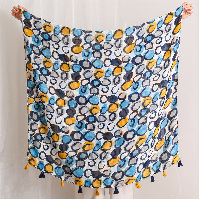 Women's cotton and linen scarf