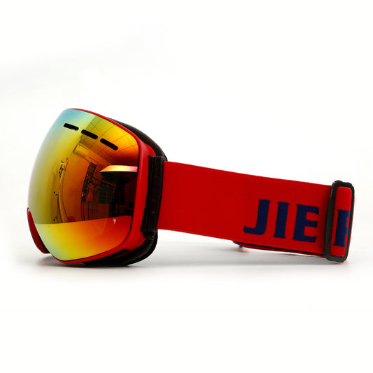 Double Layer Anti Fog Men's Large Spherical Ski Goggles