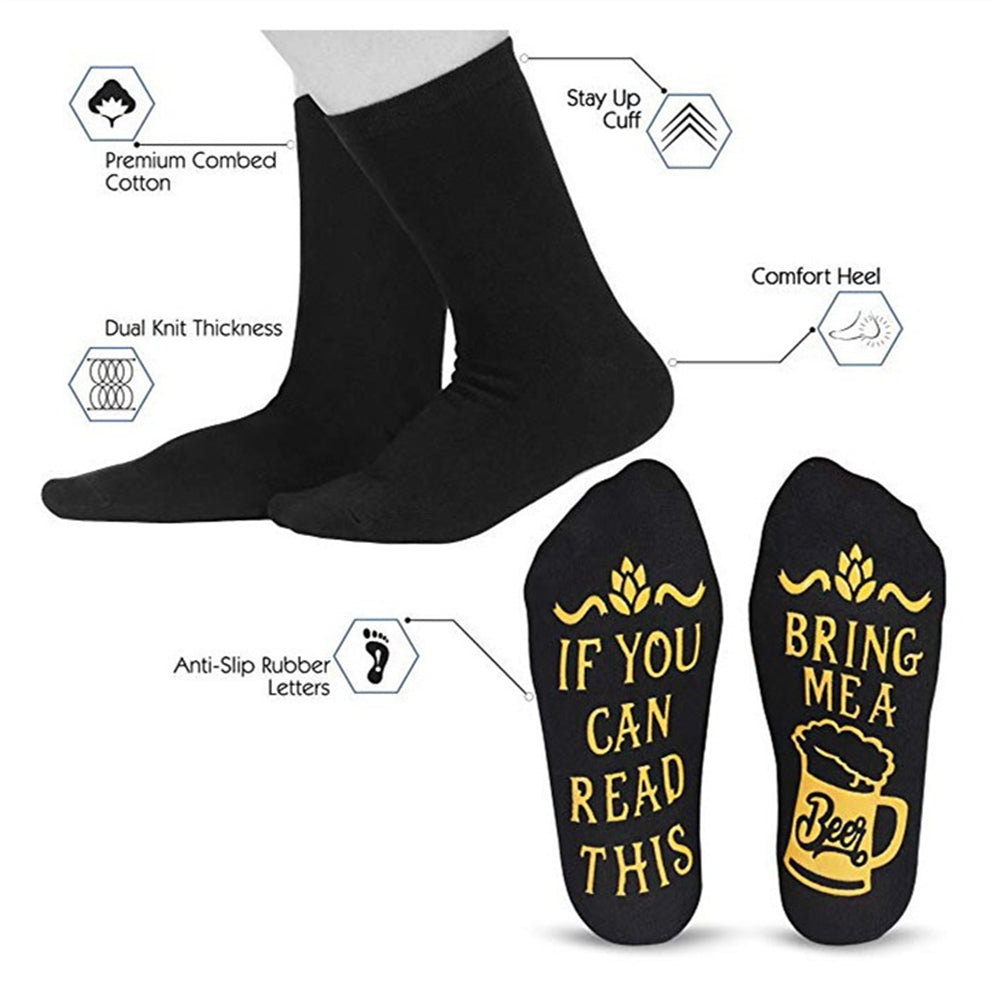 BEER Dispensing Black Socks With Small Ears
