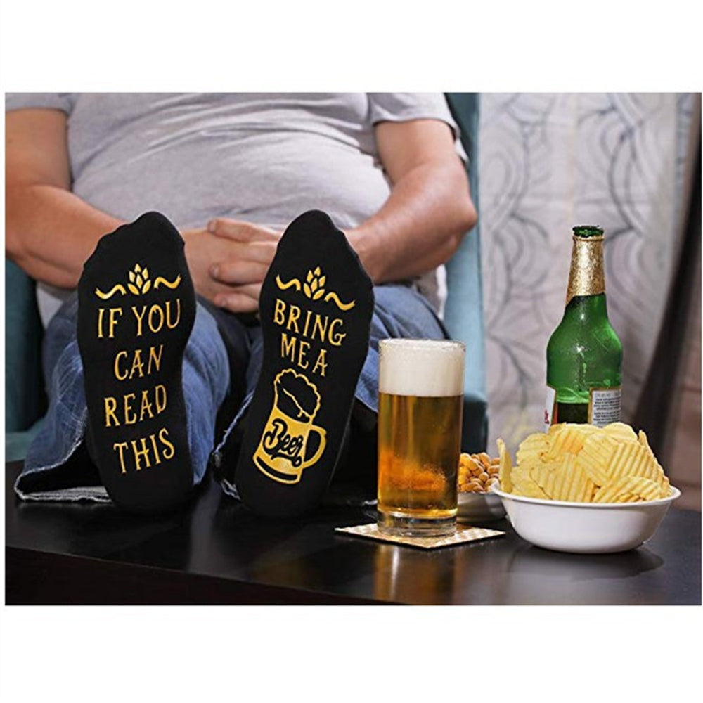 BEER Dispensing Black Socks With Small Ears