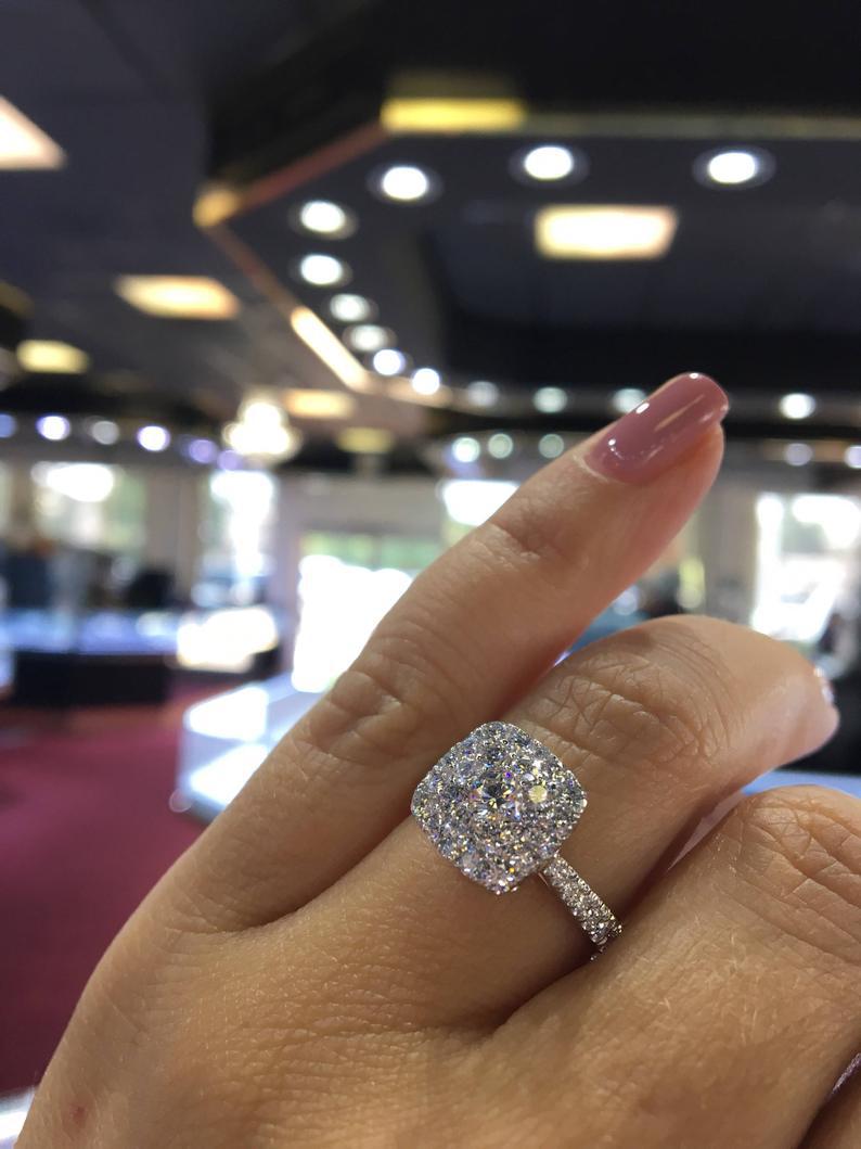 Zircon Ring European and American Engagement Ring