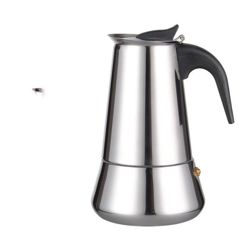 Italian Moka Pot Hand-made Coffee Pot Stainless Steel Household Moka Coffee Pot
