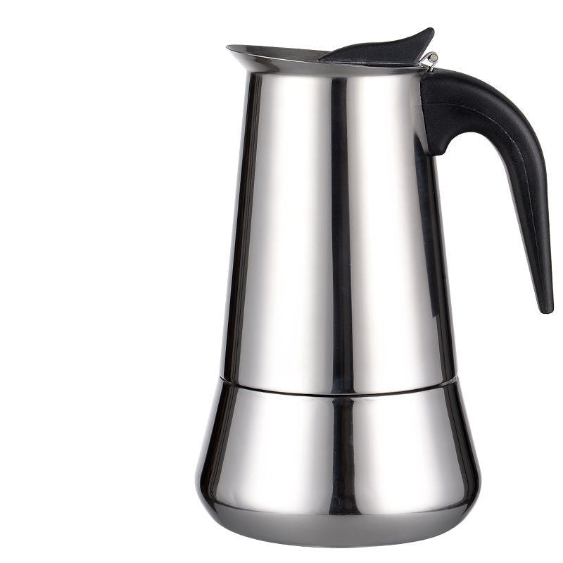Italian Moka Pot Hand-made Coffee Pot Stainless Steel Household Moka Coffee Pot