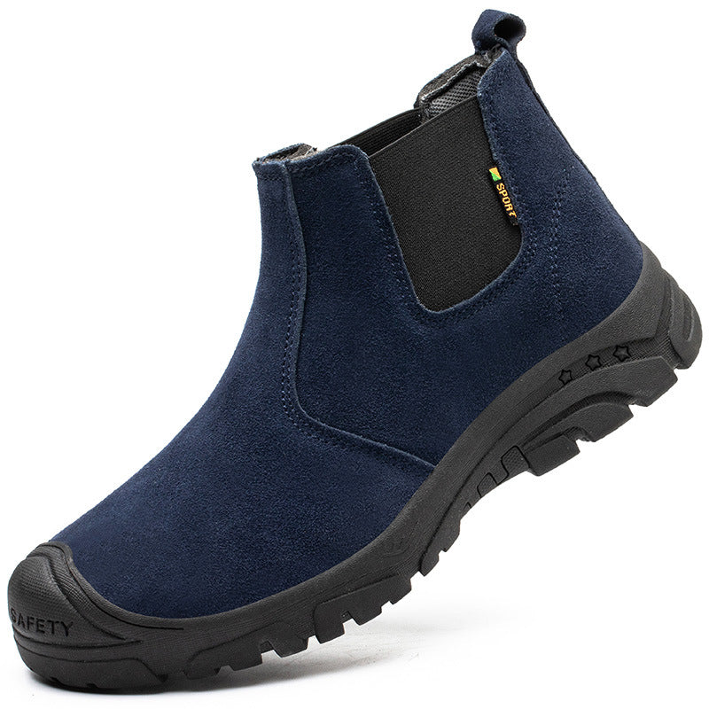 New Winter Mens Safety Boots Work Shoes Steel Toe Work Boots Puncture-Proof Winter Boots Plush Warm Work Sneakers Winter Shoes