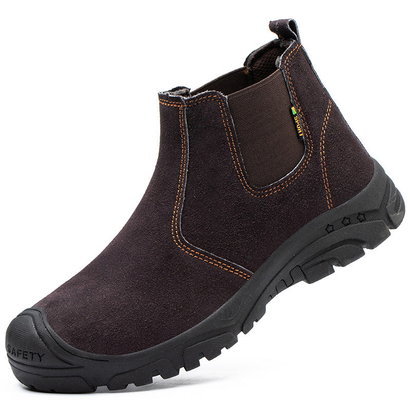 New Winter Mens Safety Boots Work Shoes Steel Toe Work Boots Puncture-Proof Winter Boots Plush Warm Work Sneakers Winter Shoes