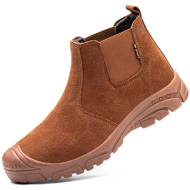 New Winter Mens Safety Boots Work Shoes Steel Toe Work Boots Puncture-Proof Winter Boots Plush Warm Work Sneakers Winter Shoes