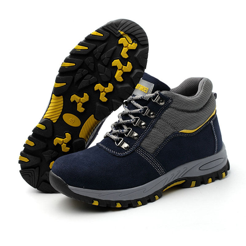 New Winter Mens Safety Boots Work Shoes Steel Toe Work Boots Puncture-Proof Winter Boots Plush Warm Work Sneakers Winter Shoes