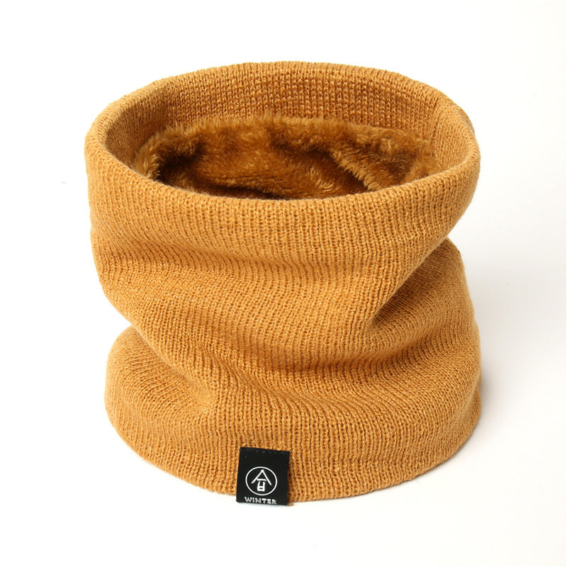 Knitted Wool Scarf Plain Weave Men's And Women's Warm Jacket Scarf