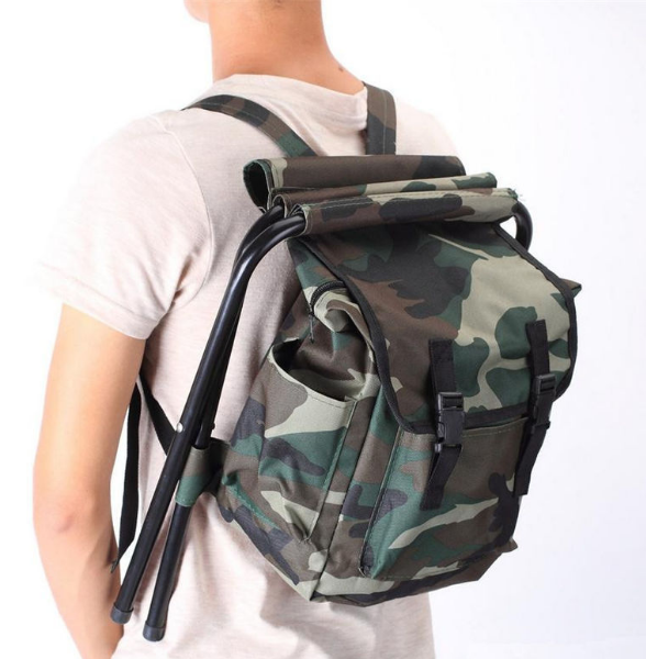 Folding Fishing Stool Hiking Backpack