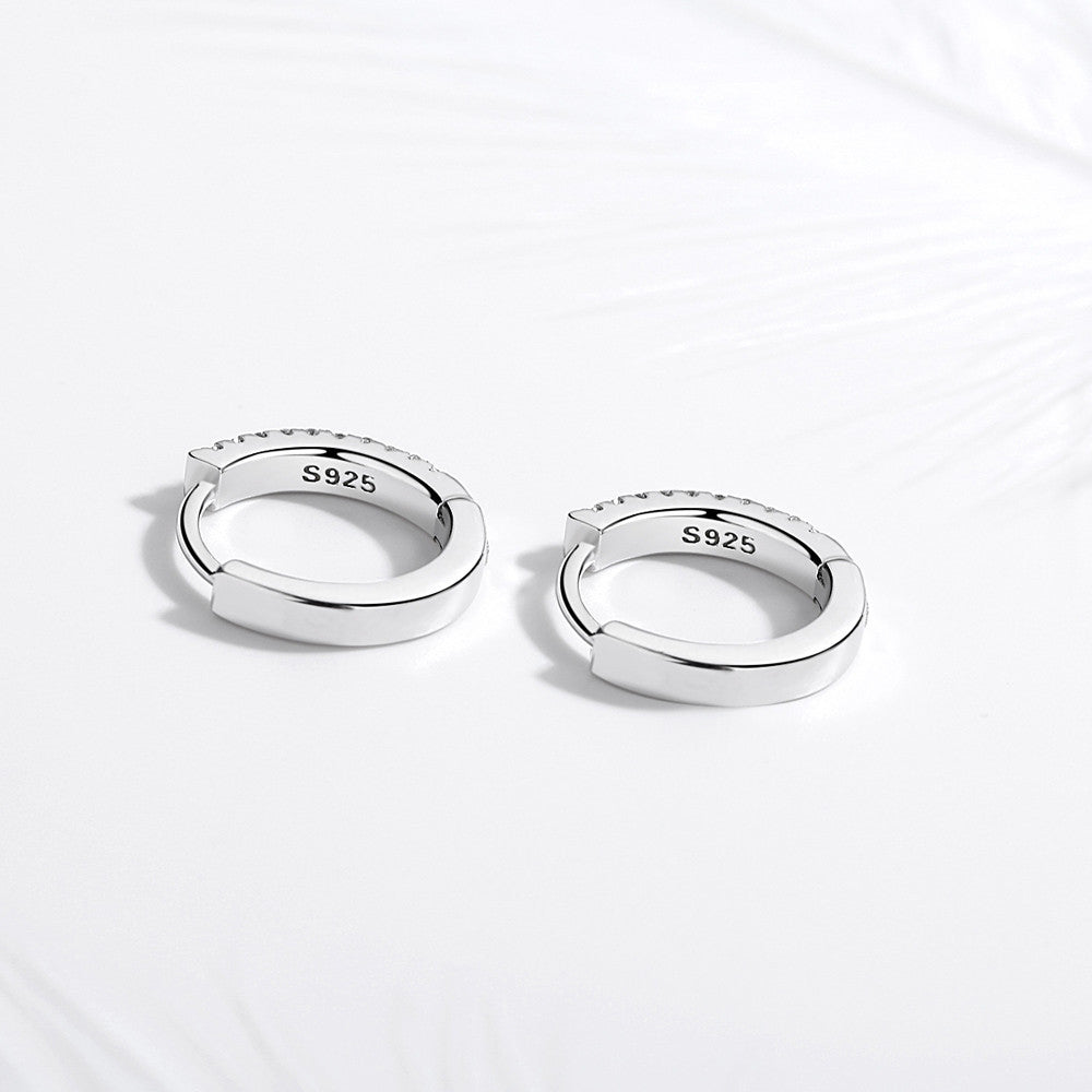 Sterling Silver Rhinestone Earrings
