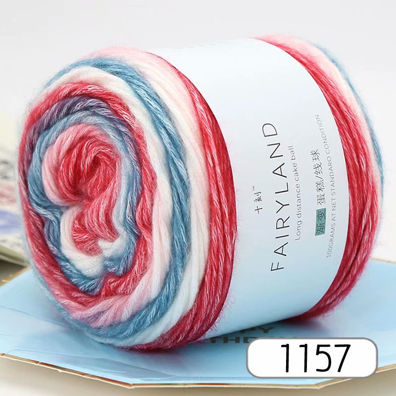 Gradient Cotton Thread Rainbow Hand Woven