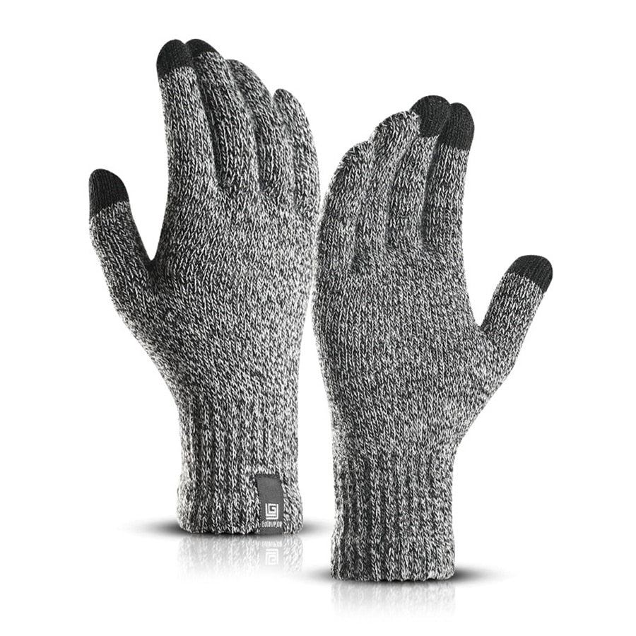 Outdoor cycling skiing warmth and velvet touch-screen finger fishing gloves